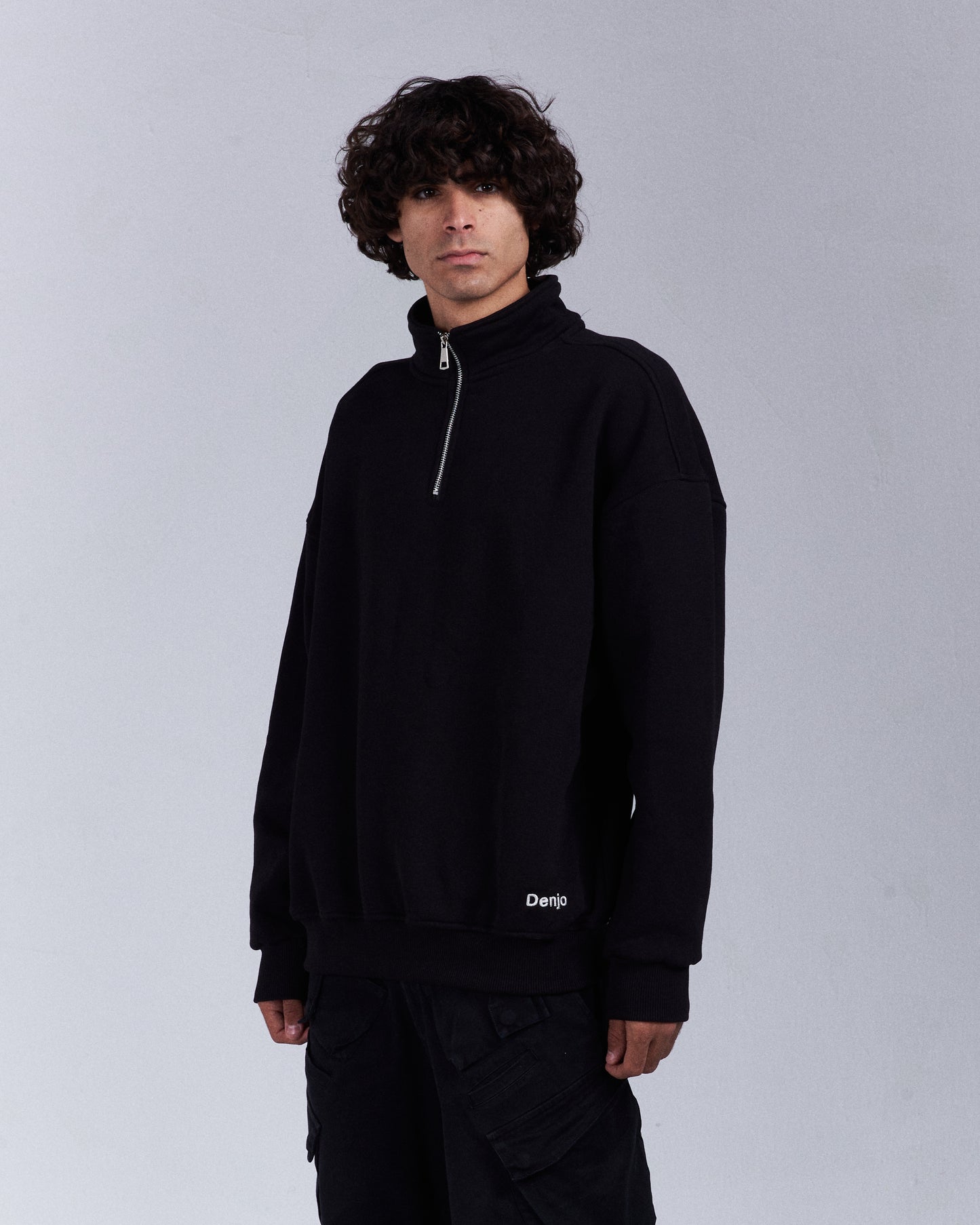 Black Quarter-zip
