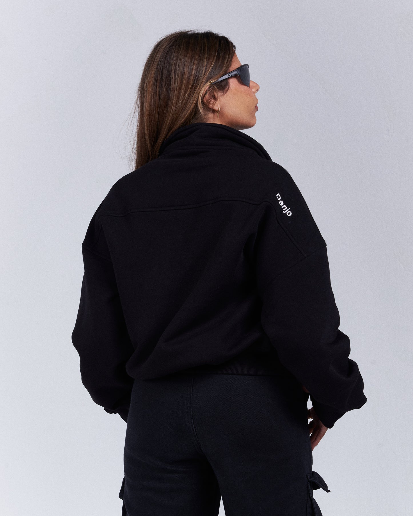 Black Quarter-zip