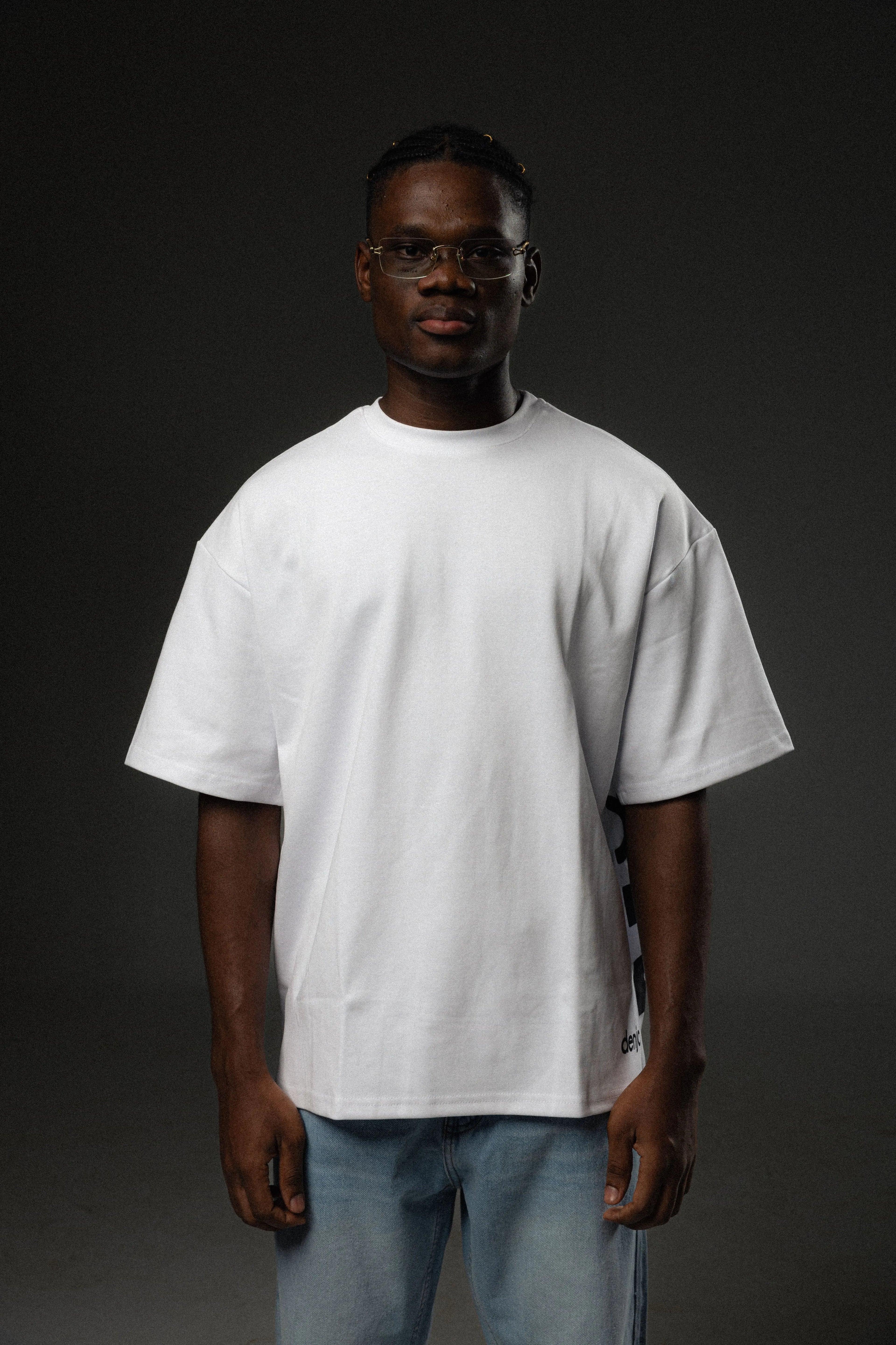 Showing Up White Tee