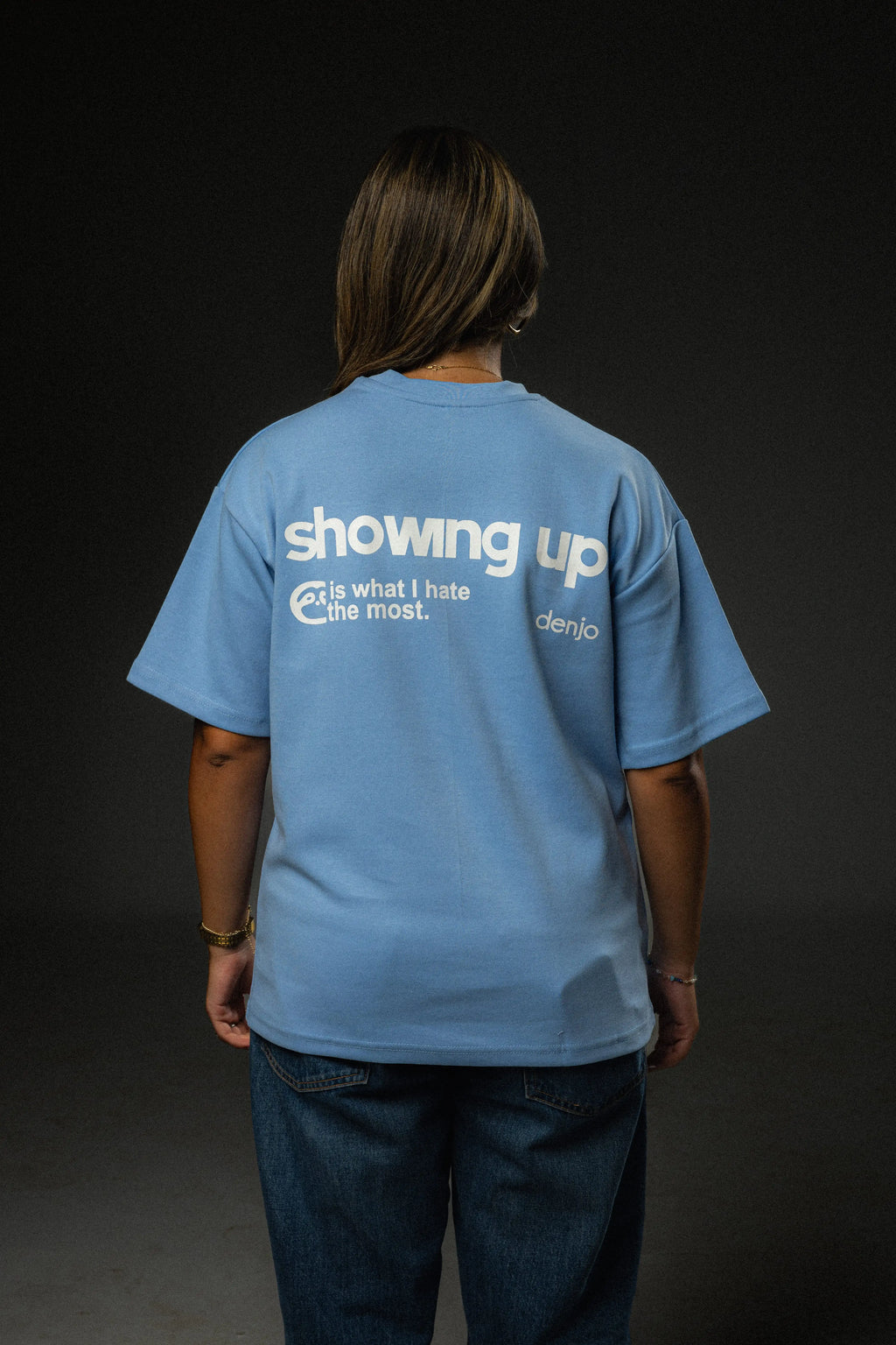 Showing Up Blue Tee