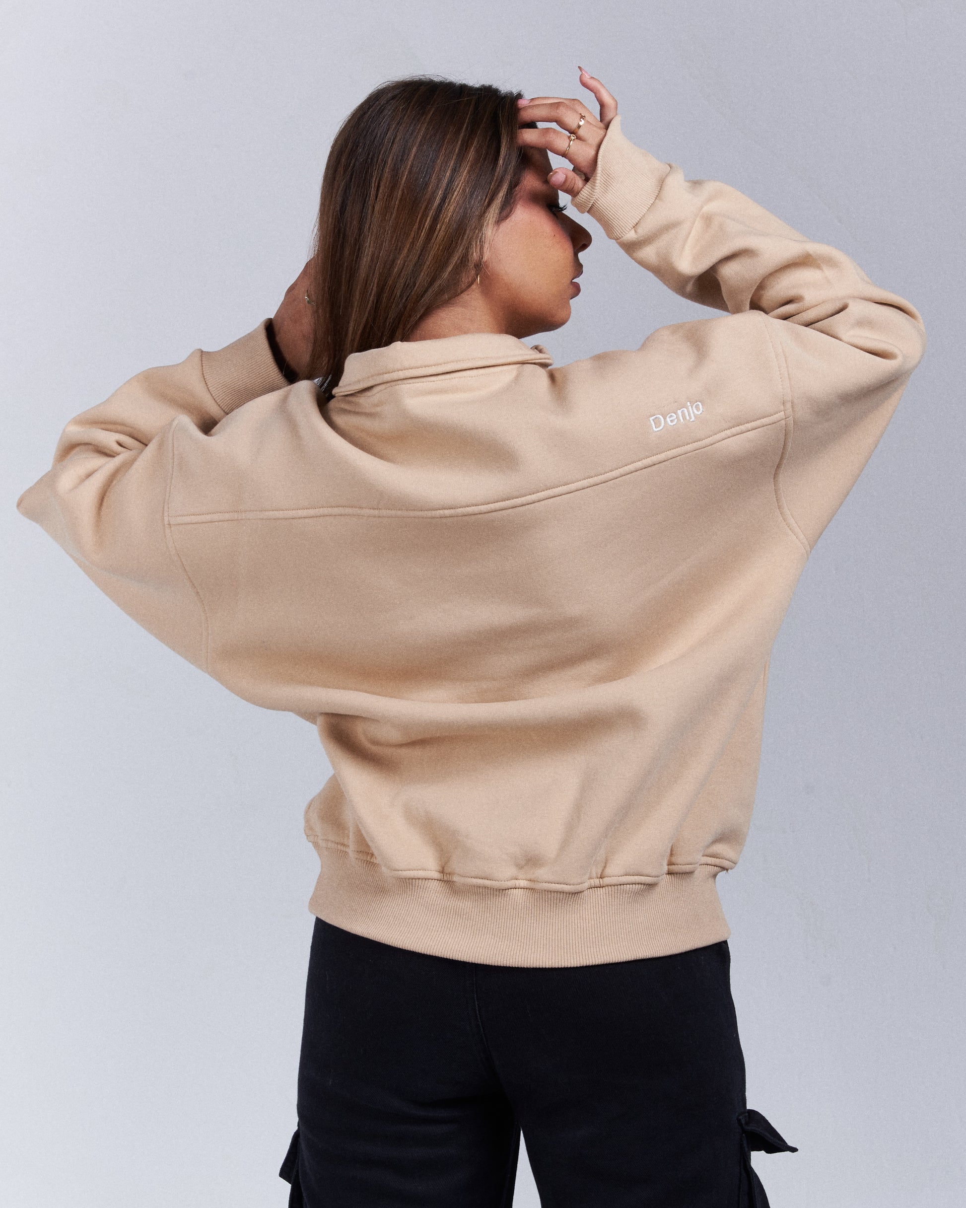 Beige Quarter-zip