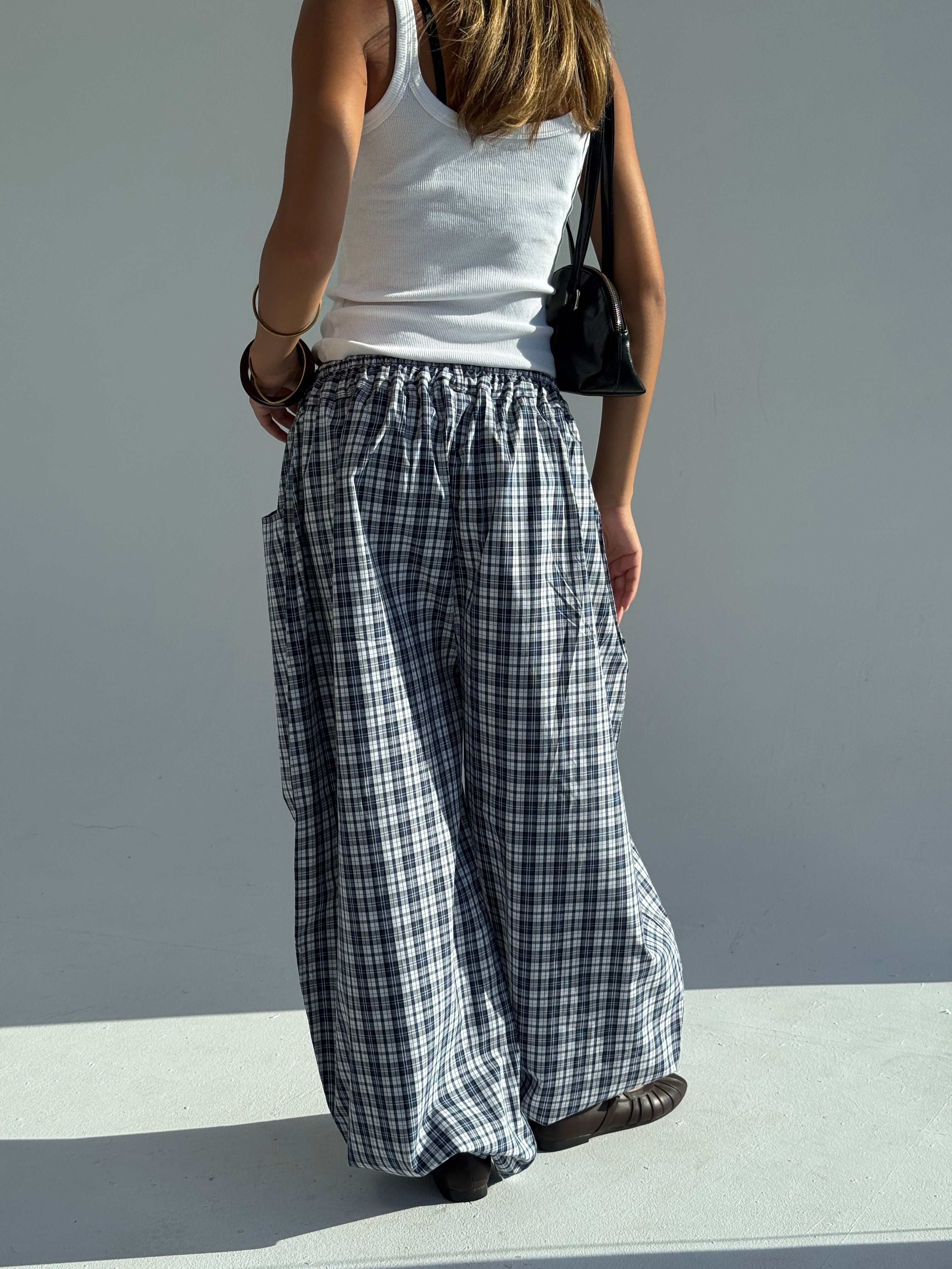 Plaid Pants Blue/White