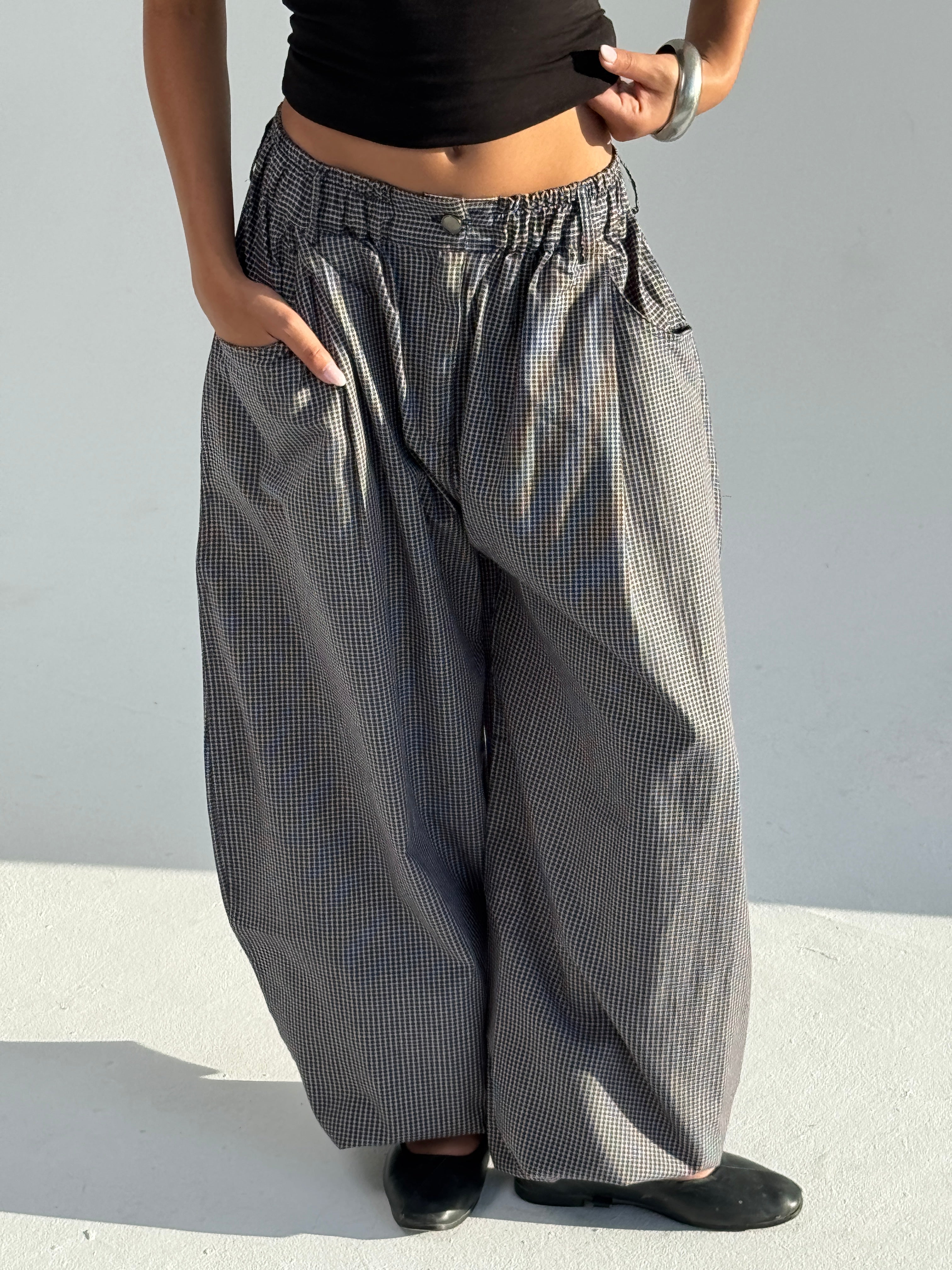 Plaid Pants Dark Shade