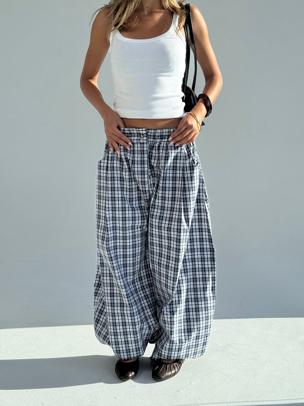 Plaid Pants Blue/White