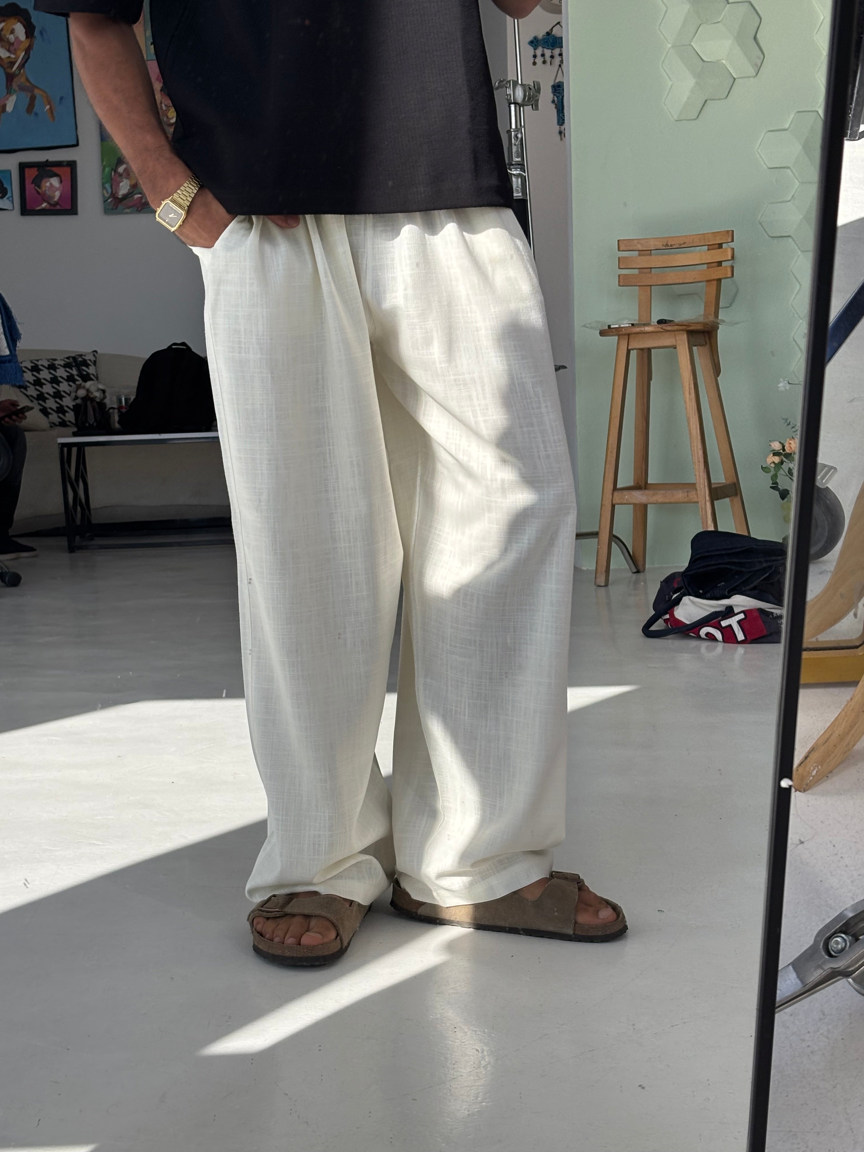 Off-White Linen Pants