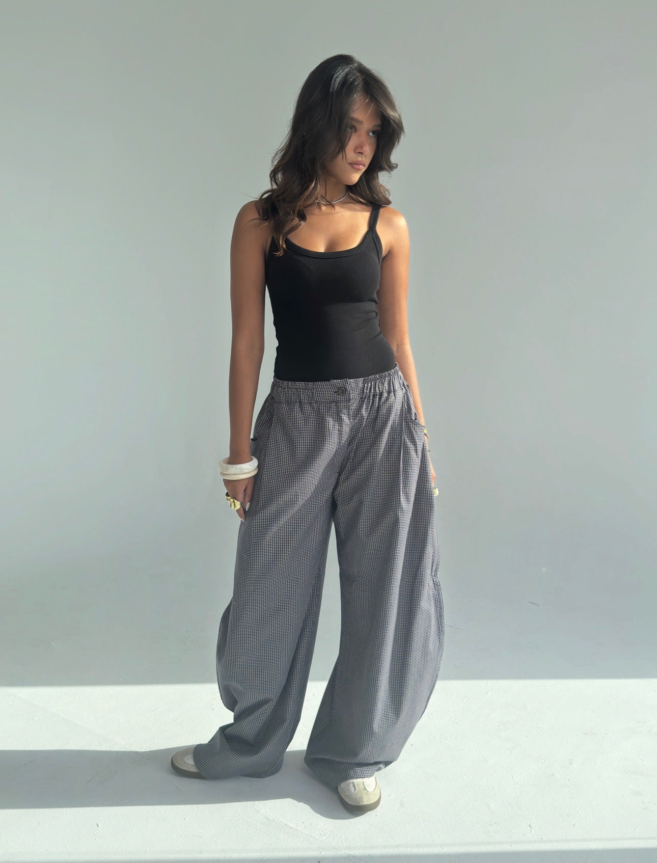 Plaid Pants Dark Shade