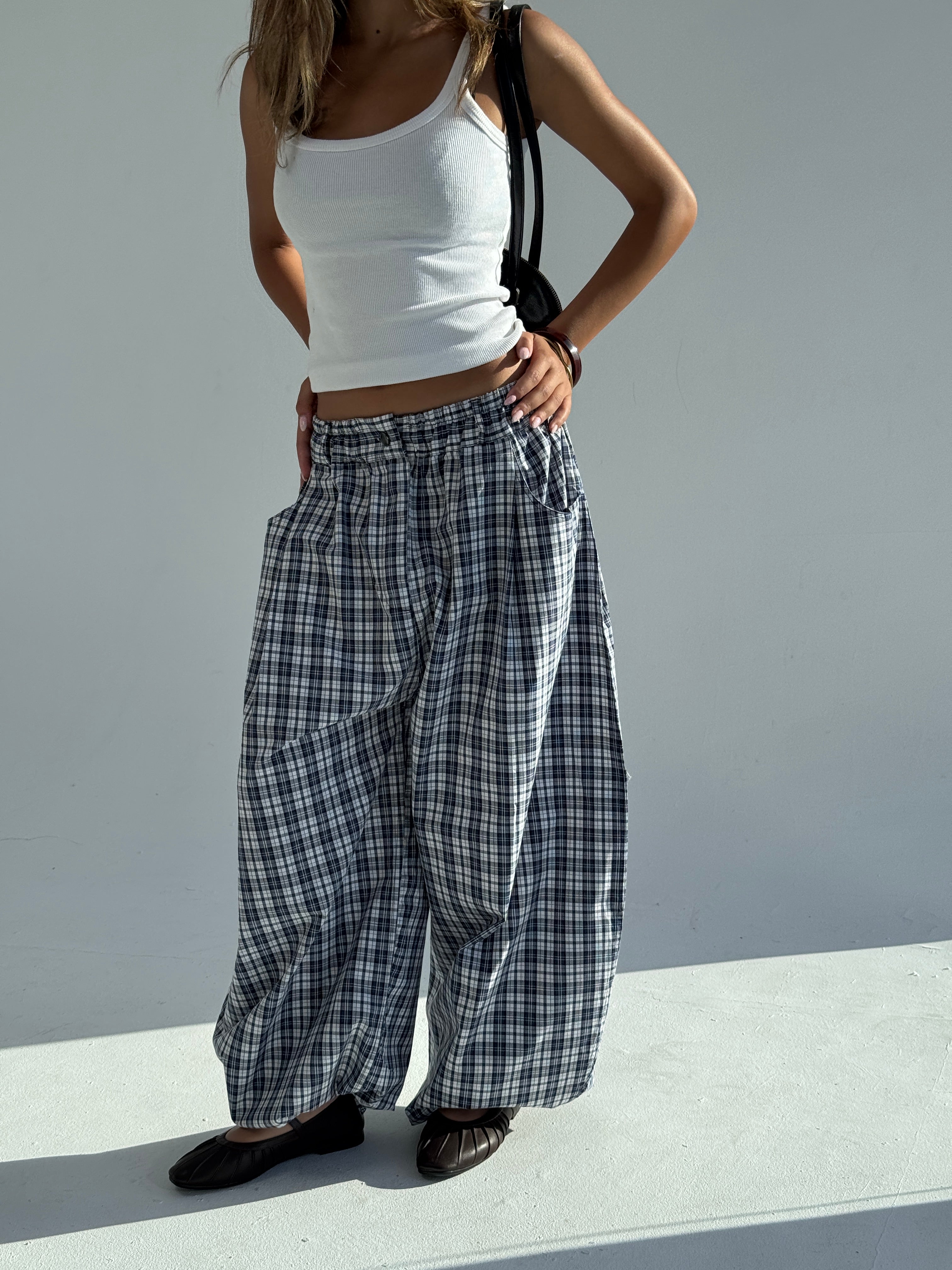 Plaid Pants Blue/White
