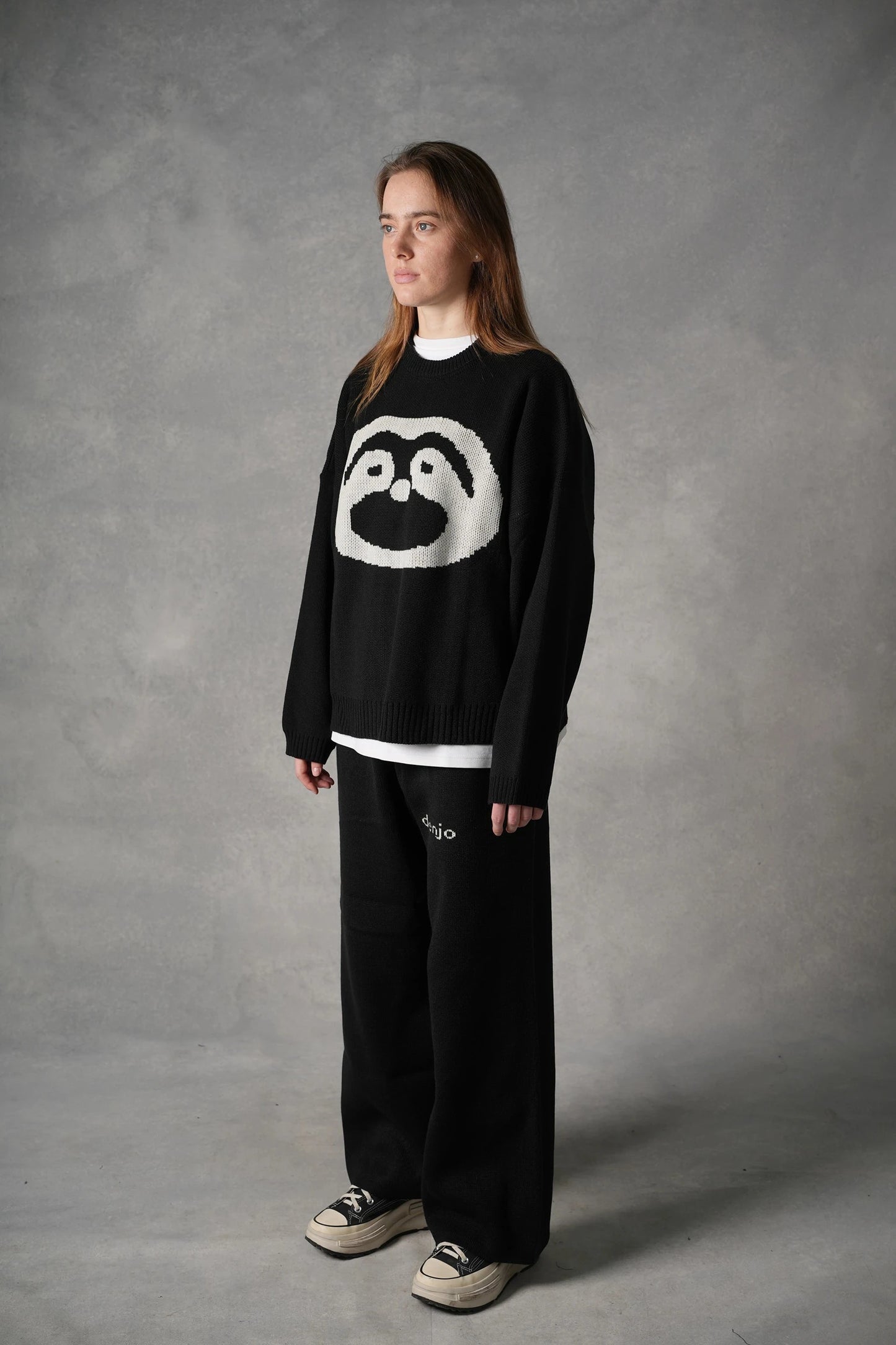 Black knit set