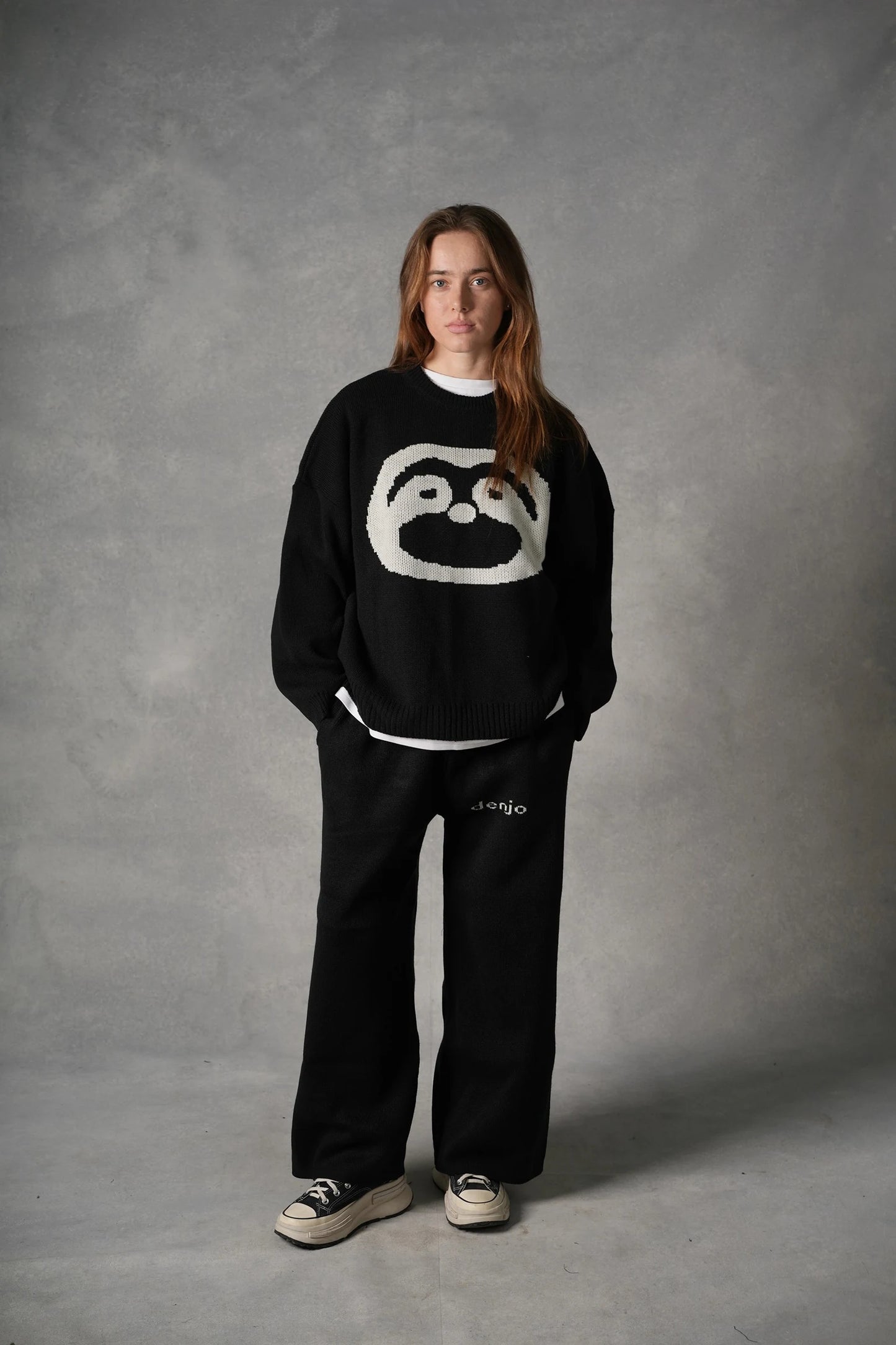 Black knit set