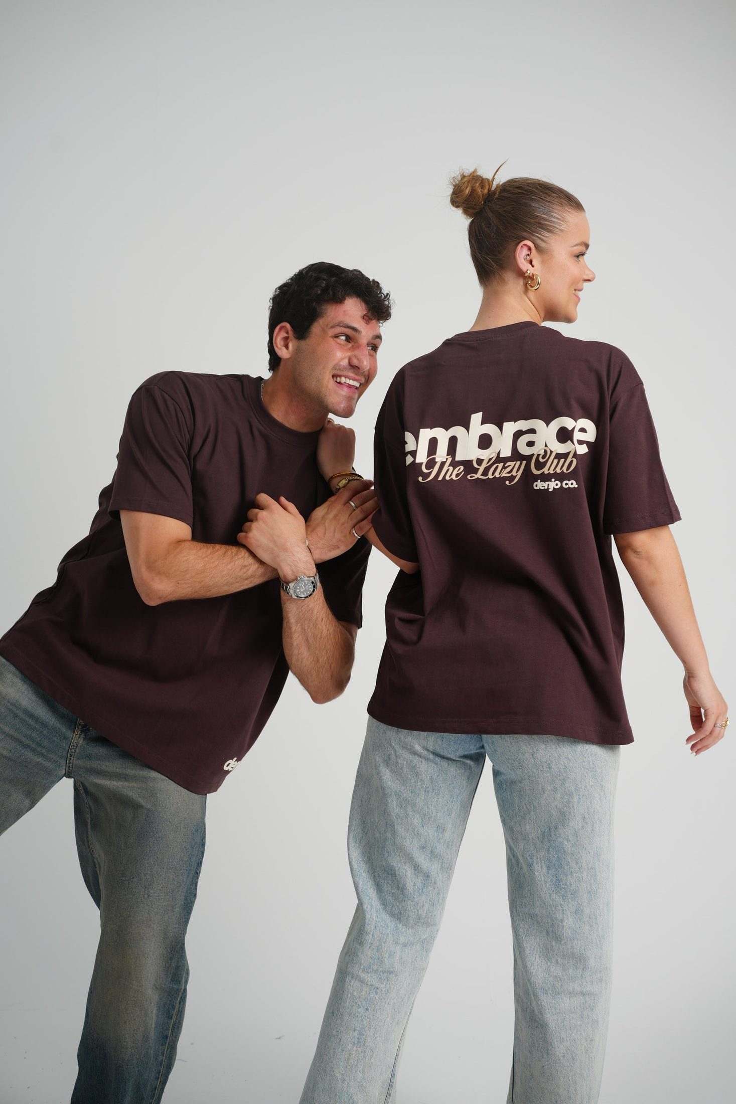 The Lazy Club Brown Tee