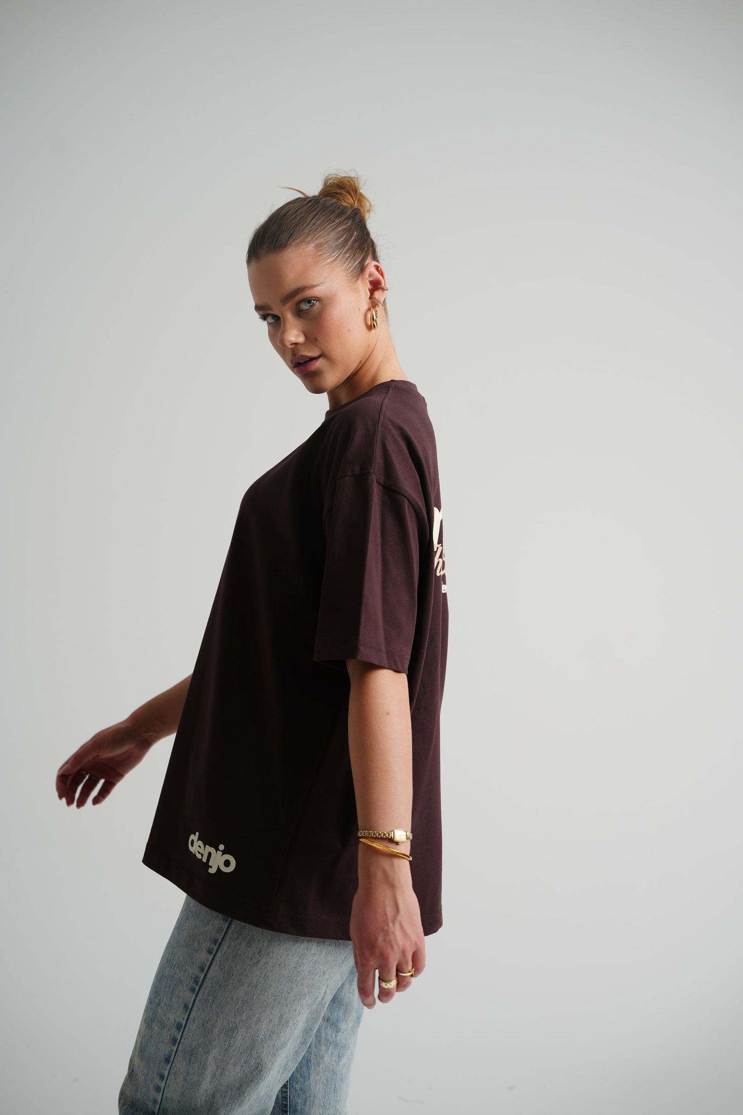 The Lazy Club Brown Tee