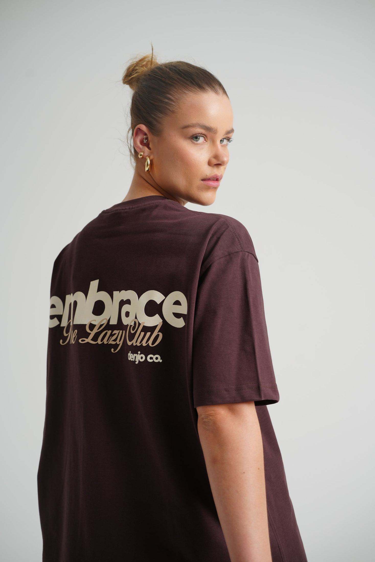 The Lazy Club Brown Tee