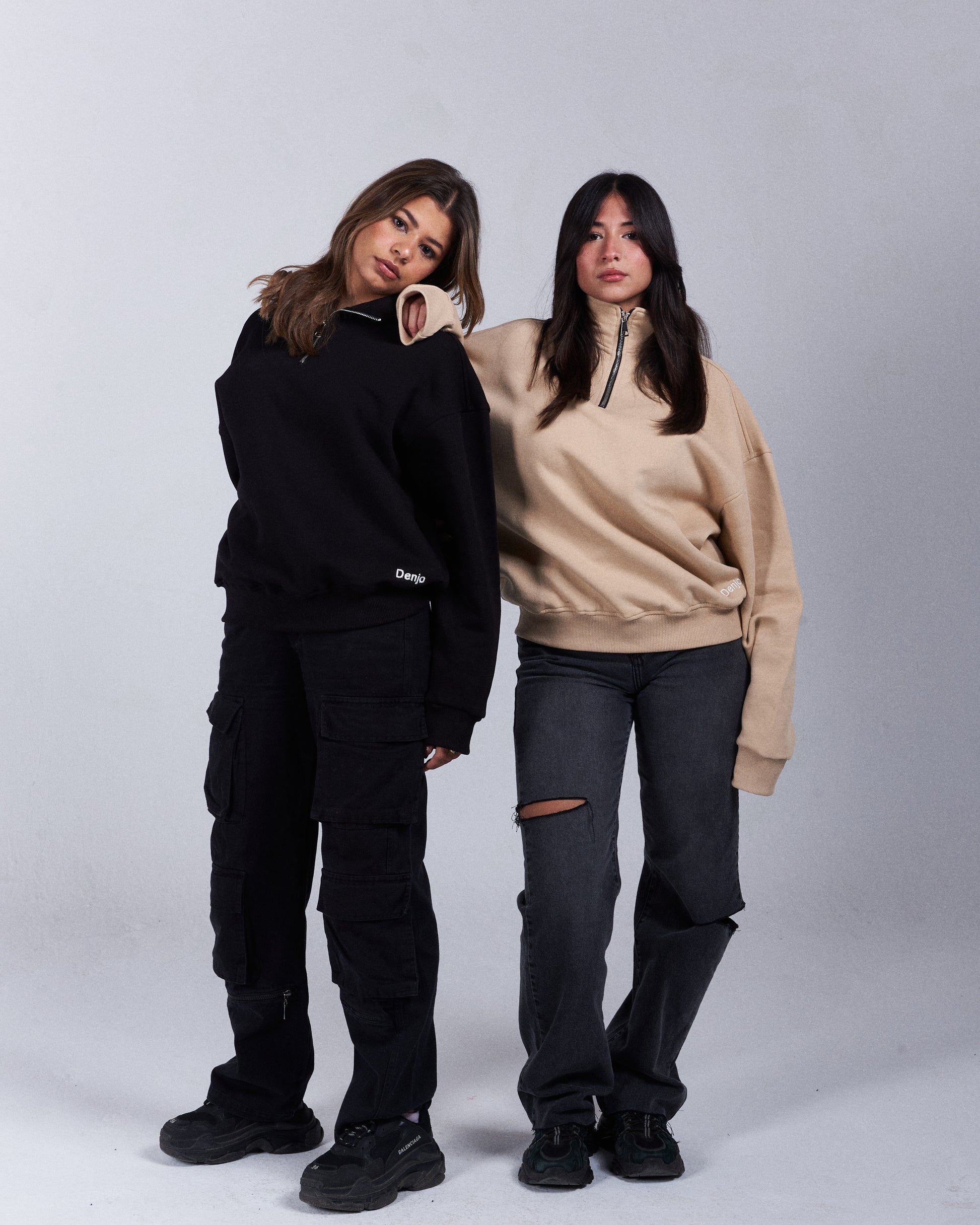 Beige Quarter-zip
