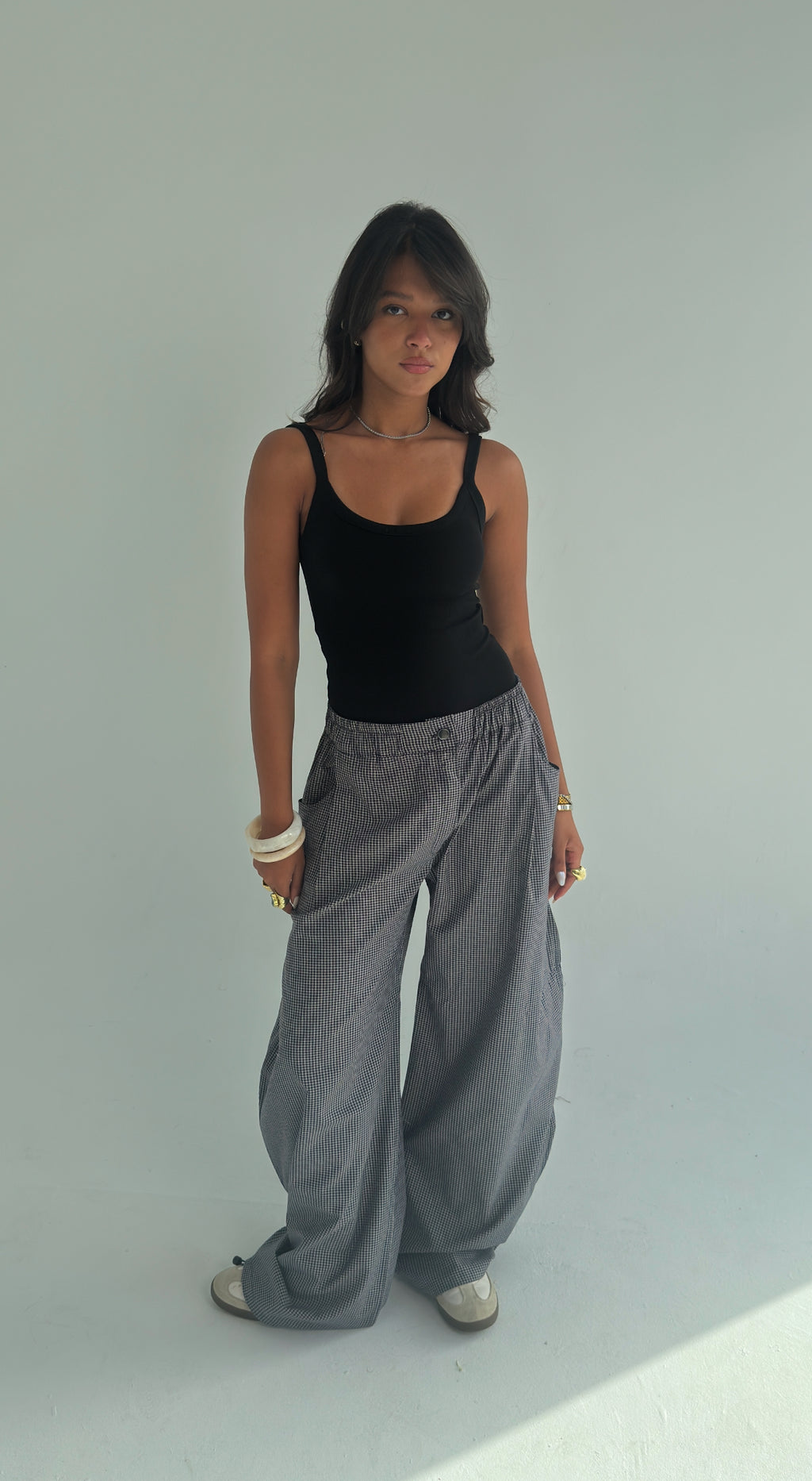 Plaid Pants Dark Shade