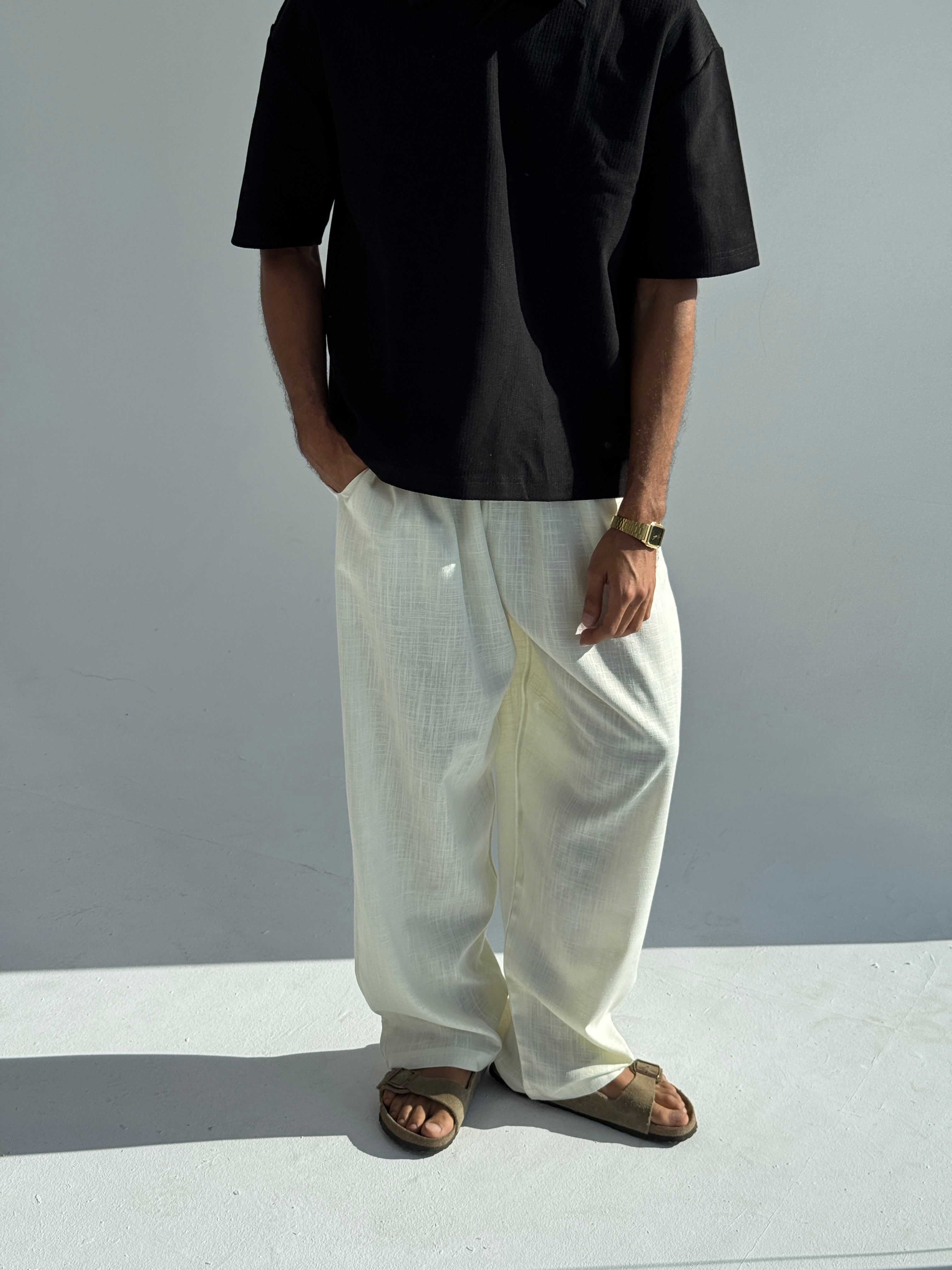 Off-White Linen Pants