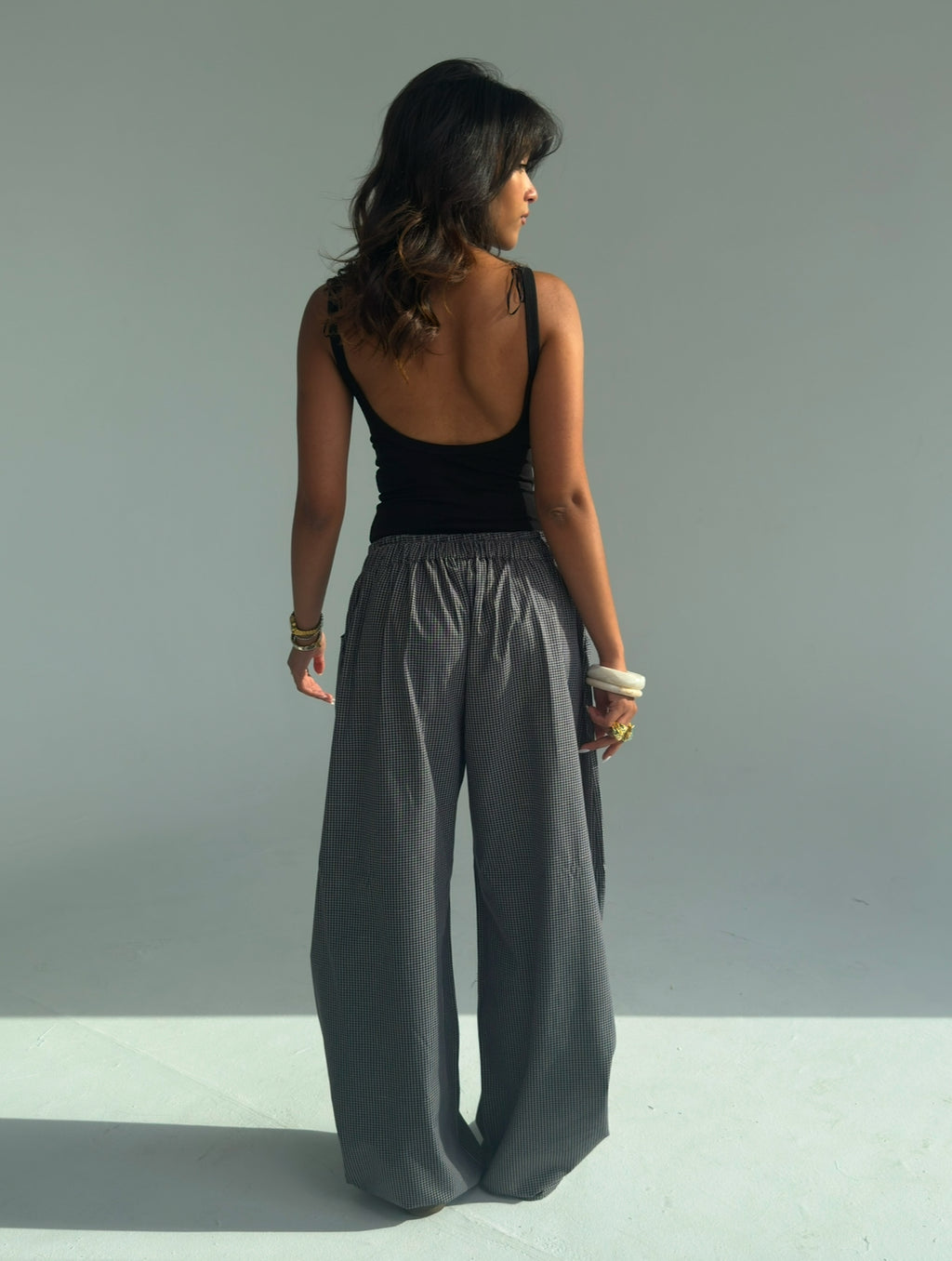 Plaid Pants Dark Shade