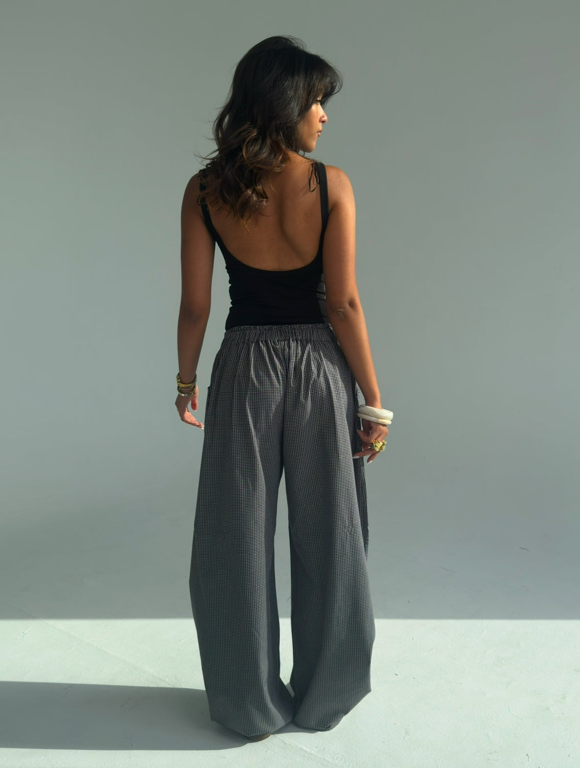 Plaid Pants Dark Shade