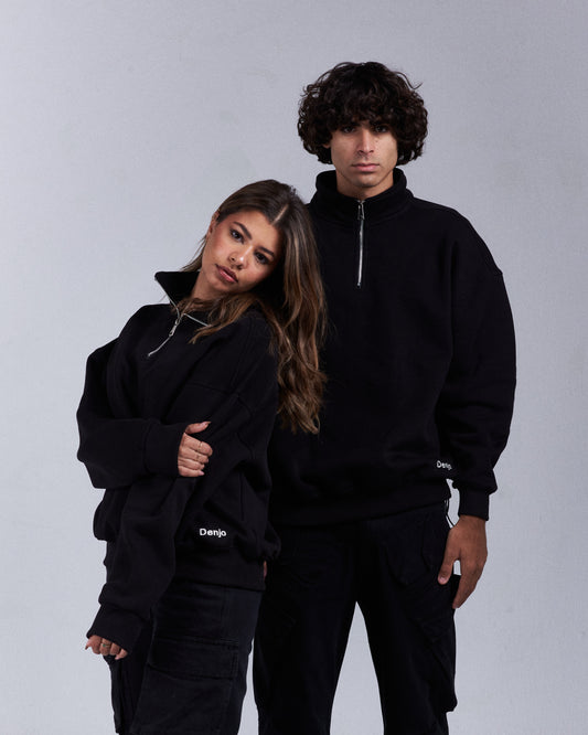 Black Quarter-zip