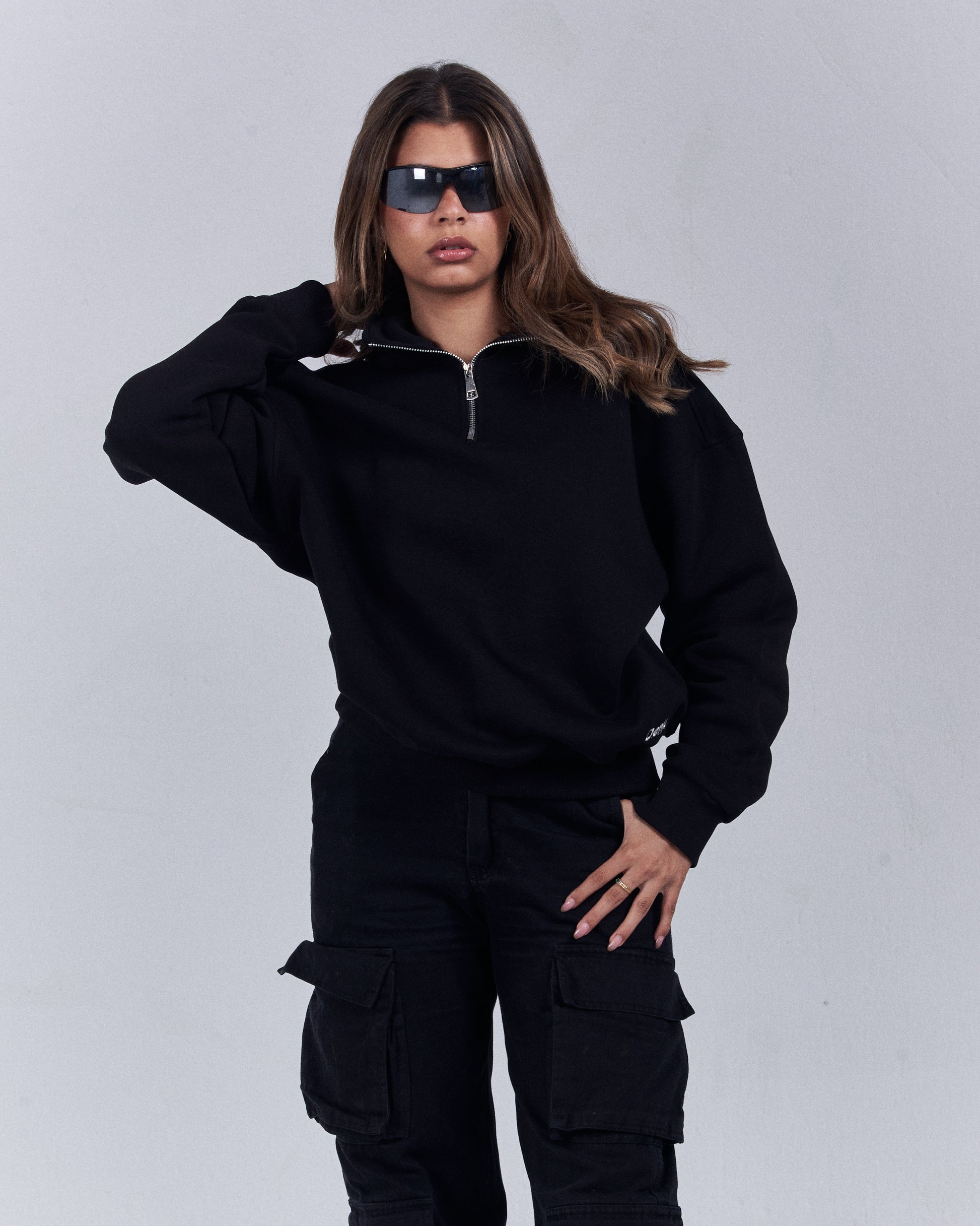 Black Quarter-zip