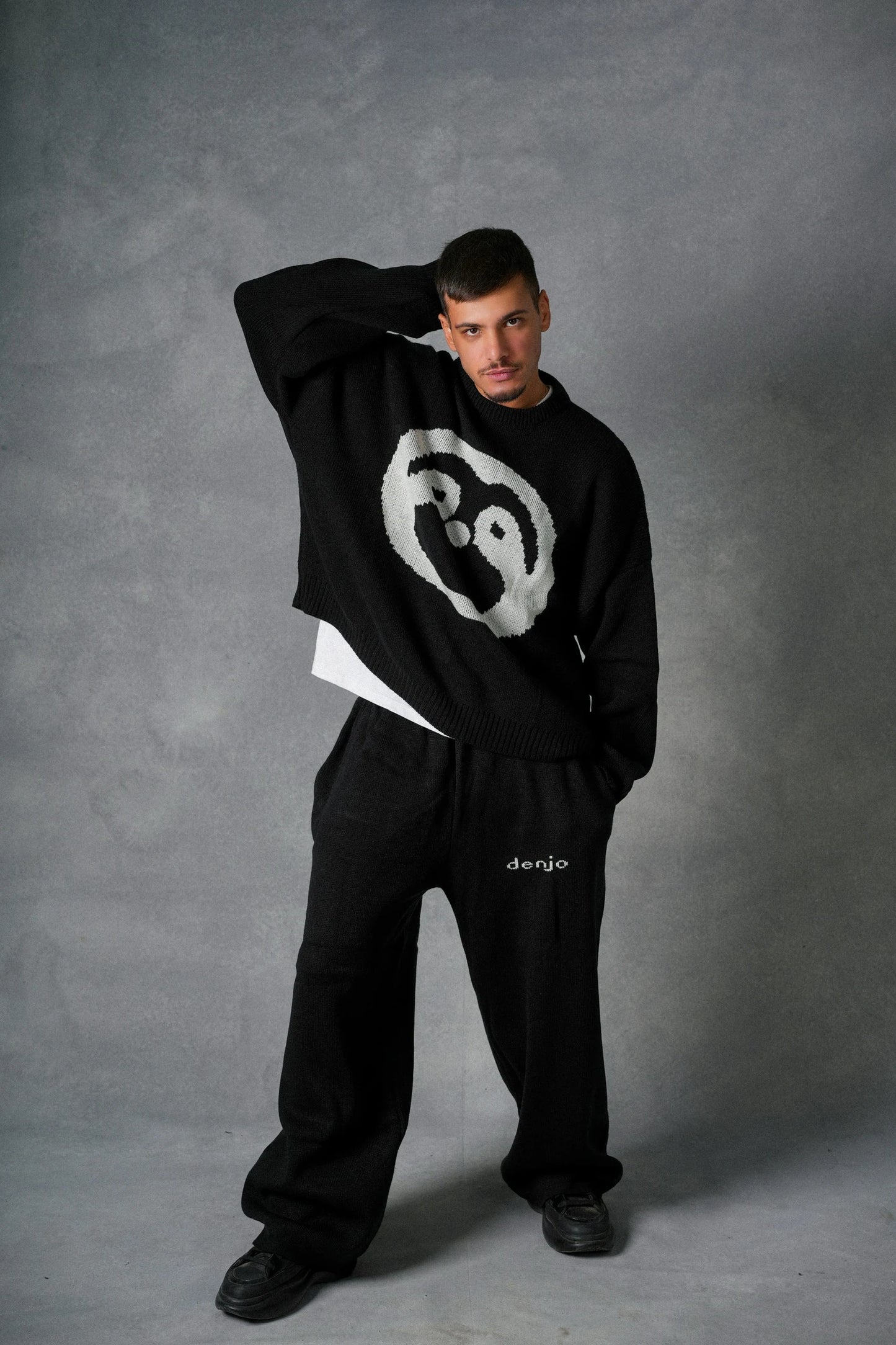 Black knit set
