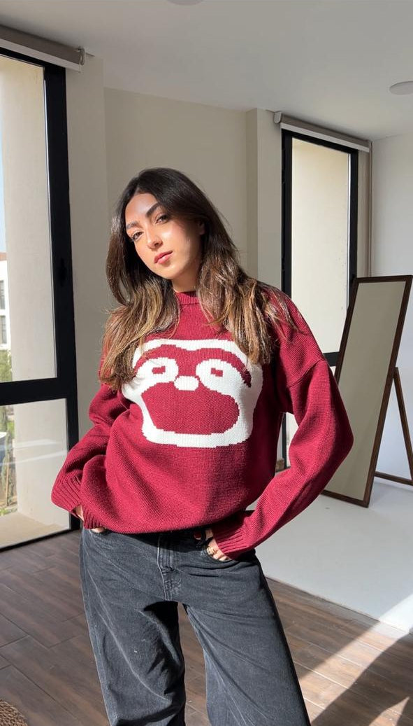 Maroon Knit top